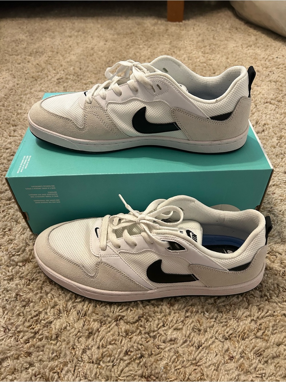 Nike White and Black Low-Profile Men’s ' Sneakers